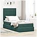 Letto con contenitore e LED Verde Scuro 90 x 190 cm Velluto - Foto miniatura 2