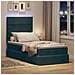 Letto con contenitore e LED Verde Scuro 90 x 190 cm Velluto - Foto miniatura 5