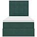Letto con contenitore e LED Verde Scuro 90 x 190 cm Velluto - Foto miniatura 8