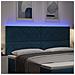 Testiera LED Blu Scuro 200 cm Pelle Sintetica - Foto miniatura 4