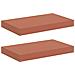Scaffale da parete 2 pcs Rosso 40 x 23,5 x 4 cm - Foto miniatura 1