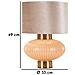 Lampada Da Tavolo Perly -b- In Vetro Perlato Globo Con Paralume In Velluto Ø 33 Cm - Foto miniatura 7