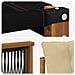 Set di divani da esterno con cuscino 6 pcs Naturale e Beige - Foto miniatura 9