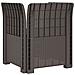 Poltrona a 1 Posto con Cuscino Aspetto Rattan PP Grigio Chiaro - Foto miniatura 4