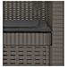 Poltrona a 1 Posto con Cuscino Aspetto Rattan PP Grigio Chiaro - Foto miniatura 6