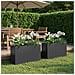 Vaso da giardino 2 pz Nero 80 x 30 x 50 cm - Foto miniatura 2
