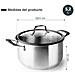 47024 - Casseruola Origin con coperchio, acciaio inox 18/10, coperchio in vetro temperato - Foto miniatura 2