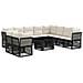 Set Divano da Giardino 11 pz Nero polyrattan - Foto miniatura 1