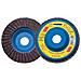 Disco Lamellare al Corindone Ø 115 mm Grana 100 per metalli, alluminio, legno - Foto miniatura 1