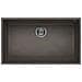 Lavello Quadra 130 Keratek Plus Sottotop 76x44 cm 1 vasca Colore Dove Grey 93 - Foto miniatura 1