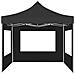 Gazebo Pieghevole con Pareti in Alluminio 3x3 m Antracite - Foto miniatura 6