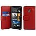 Custodia Compatibile Con Htc One M4 Mini In Rosso Cremisi - Coperchio Protettivo In Ecopelle Testurizzata E Tasca Per Carte Di Credito - Foto miniatura 1