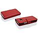 Custodia Compatibile Con Htc One M4 Mini In Rosso Cremisi - Coperchio Protettivo In Ecopelle Testurizzata E Tasca Per Carte Di Credito - Foto miniatura 3