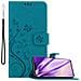 Custodia Compatibile Con Huawei Mate 30 Pro In Blu Fiore - Coperchio Protettivo In Design Floreale Con Chiusura Magnetica, Funzione Stand E Slot Per Carte - Foto miniatura 1
