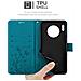 Custodia Compatibile Con Huawei Mate 30 Pro In Blu Fiore - Coperchio Protettivo In Design Floreale Con Chiusura Magnetica, Funzione Stand E Slot Per Carte - Foto miniatura 6
