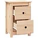 Comodino 40x35x61,5 Cm In Legno Massello Di Pino - Foto miniatura 3
