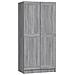 Armadio Grigio Sonoma 82,5x51,5x180 Cm In Legno Multistrato - Foto miniatura 2