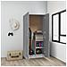 Armadio Grigio Sonoma 82,5x51,5x180 Cm In Legno Multistrato - Foto miniatura 3