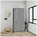 Armadio Grigio Sonoma 82,5x51,5x180 Cm In Legno Multistrato - Foto miniatura 1