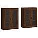 Armadietti A Parete 2 Pz Rovere Marrone In Legno Multistrato - Foto miniatura 1