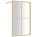 Parete per Doccia Walk-in Vetro Trasparente ESG 118x195 cm Oro - Foto miniatura 2