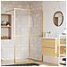 Parete per Doccia Walk-in Vetro Trasparente ESG 118x195 cm Oro - Foto miniatura 1