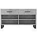 Panca Porta Scarpe Grigio Cemento 102x35x55cm Legno Multistrato - Foto miniatura 4
