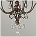 Lampadario Contemporaneo Chateau Acciaio Bronzo Moka Cristallo 4 Luci E14 - Foto miniatura 4
