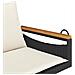 Panchina A Dondolo Con Cuscini Nera 109x62x40 Cm In Polyrattan - Foto miniatura 6