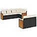 Set Divani Da Giardino Con Cuscini 7pz Nero Polyrattan - Foto miniatura 1