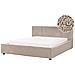 Letto Bouclé Mirande 160 X 200 Cm Tortora - Foto miniatura 3