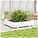 Fioriera da Giardino Bianca 110x110x26,5 cm in Legno di Pino - Foto miniatura 8