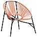 Sedia da Giardino a Uovo in Polyrattan Nero e Arancione - Foto miniatura 1