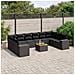Set Divani Da Giardino 11 Pz Con Cuscini In Polyrattan Nero - Foto miniatura 1