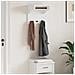 Appendiabiti Da Parete Sandnes Bianco 43x30x42 Cm Legno Di Pino - Foto miniatura 3