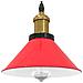 Lampada Sospensione Regolabile E27 Rosso Lucido 22 Cm Metallo - Foto miniatura 1