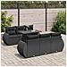 Set Divani Da Giardino Con Cuscini 7pz Nero Polyrattan - Foto miniatura 1
