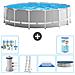 Piscina Fuori Terra - In Giro - 457x122 Cm - Grigio - Include Accessori Coordinati A2273 - Foto miniatura 1