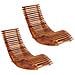 Lusso Casadino -  Sedia A Sdraio A Dondolo 2 Pz In Legno Di Acacia - Foto miniatura 2