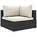 Lusso Casadino -  Set Divani Da Giardino 9 Pz Con Cuscini In Polyrattan Nero - Foto miniatura 3