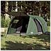Tenda da Campeggio a Tunnel per 4 Persone Verde Impermeabile - Foto miniatura 1