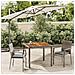 Set da Pranzo da Giardino 3 pz con Cuscini in Polyrattan Grigio - Foto miniatura 2