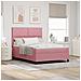 Letto Box Spring con Materasso Rosa 160x200 cm Velluto - Foto miniatura 2