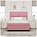 Letto Box Spring con Materasso Rosa 160x200 cm Velluto - Foto miniatura 5