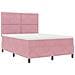 Letto Box Spring con Materasso Rosa 160x200 cm Velluto - Foto miniatura 6