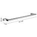 Portasalviette 60 Cm Da Muro In Acciaio Inox E Cromall Tn21-60 Serie Tonale Cromato - Foto miniatura 2