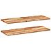 Lusso Casadino -  Mensole Da Parete 2 Pz 100x30x2 Cm Legno Acacia Rifinito A Olio - Foto miniatura 1