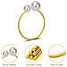 Anelli Per Tovaglioli Di Perle (oro Medio) - Set Da 10, Portatovaglioli In Metallo Per Decorazioni Da Tavola Di San Valentino, Decorazioni Per Feste - Foto miniatura 3