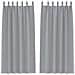 Tende con tende 2 pcs Grigio chiaro Poliestere - Foto miniatura 1