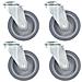 Ruote Girevoli Con Foro Per Bulloni 4 Pz 100 Mm - Foto miniatura 2